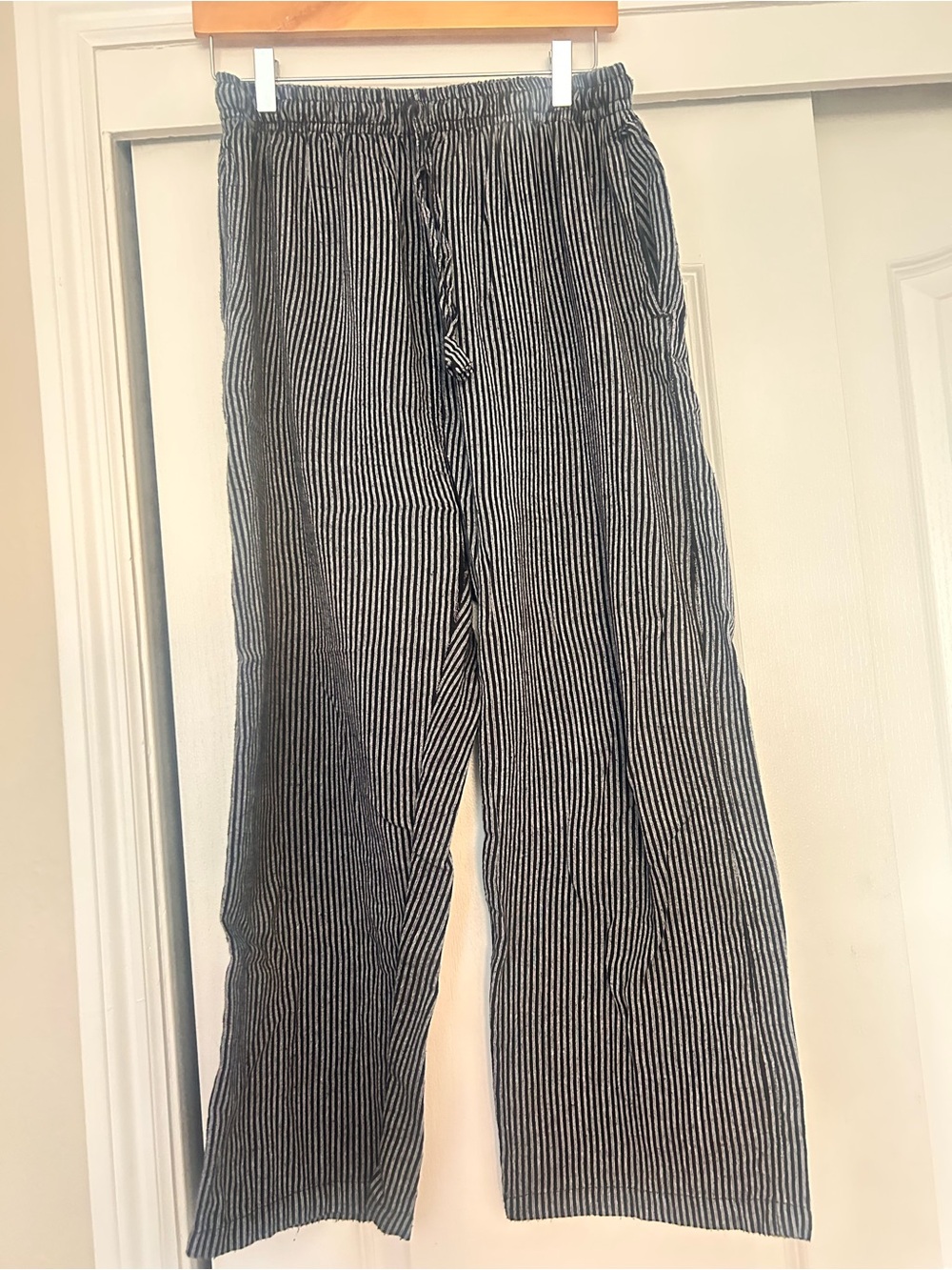 Striped Black & White Women’s Relaxed Pants